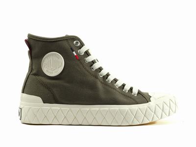 Zapatillas Palladium PALLA ACE CANVAS MID Hombre Verde Oliva | Costa Rica-98025